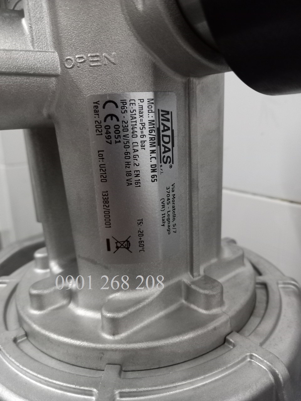 Madas solenoid valve M16/RM NC DN80 Pmax 6bar
